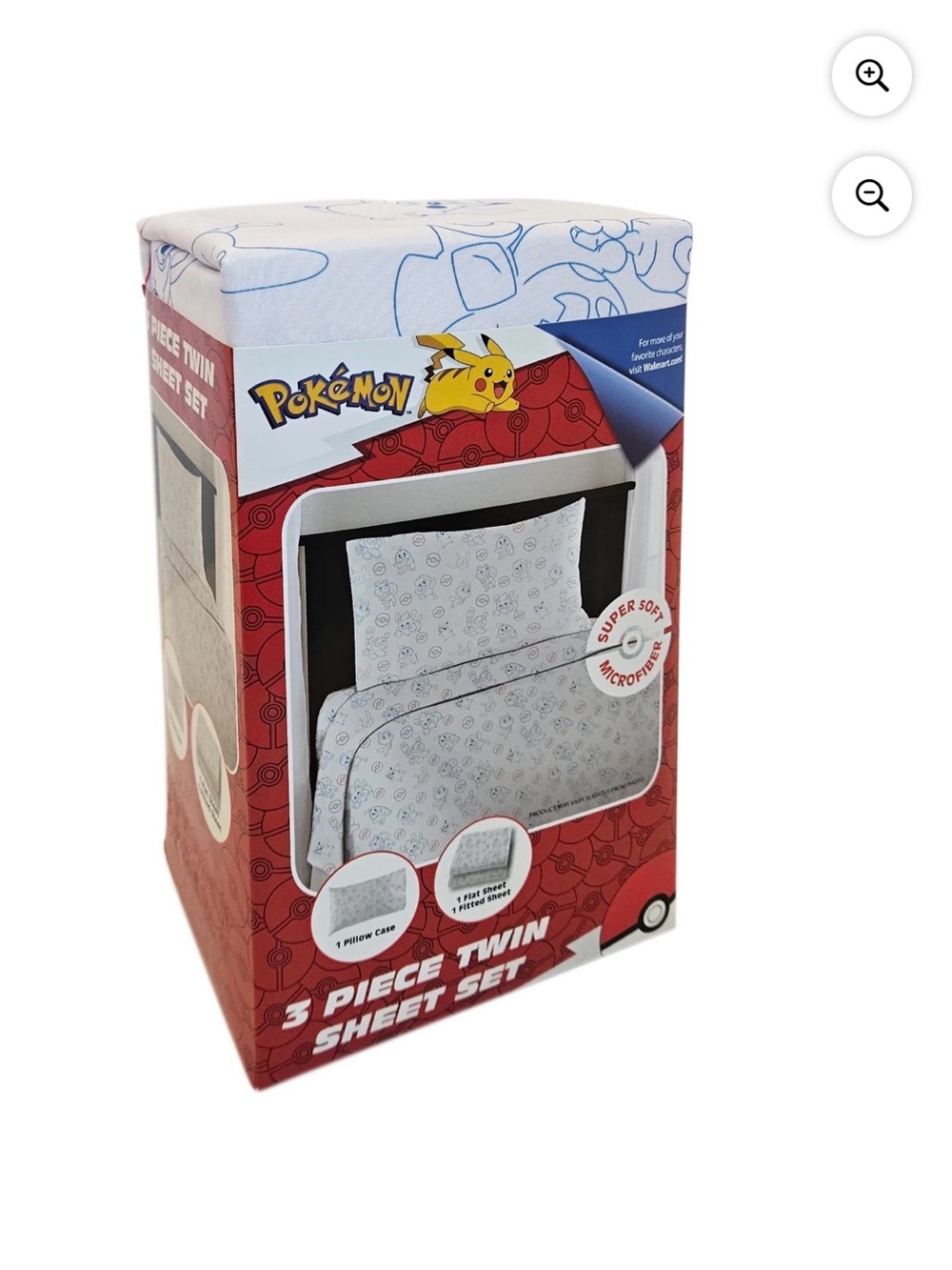 Pokémon Twin Sheet Set - White & Light Blue